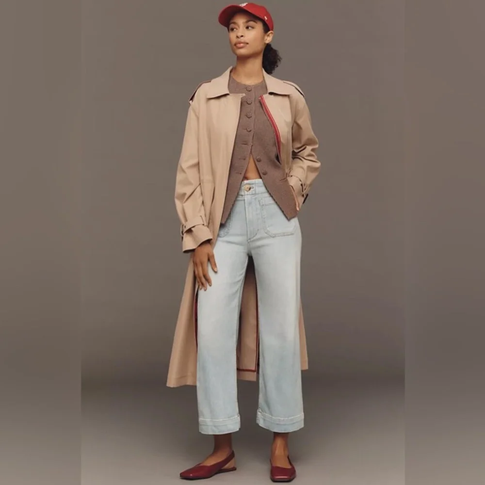 The Colette Crop High-Rise Wide-Leg Jeans by Maeve (Anthropologie) - Picture 2 of 7